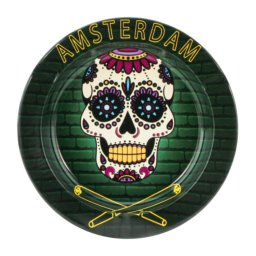 Scrumiera metalica Amsterdam Skull X
