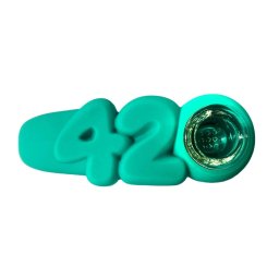Urban Crew Pipa silicon/sticla 420 turcoaz 12cm