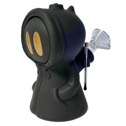 Urban Crew Bong din silicon Death Ghost negru + Recipient secret 11cm