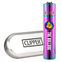 Clipper Bricheta metalica The Bulldog Oil Efect + cutie