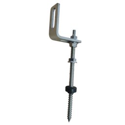 Set Montaj Panouri Fotovoltaice: Șurub Dublu Filet M10 x 300mm și Colțar Adaptor Inox