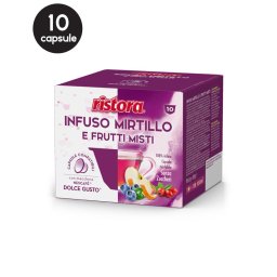 10 Capsule Ristora Ceai Afine si Fructe Mixte - Compatibile Dolce Gusto