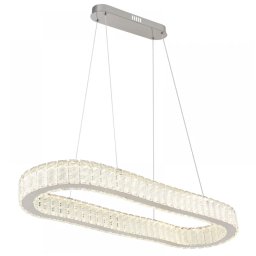 Suspensie cristal Mucky 67162-58, L:89 cm, metal crom, cristal transparent