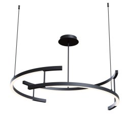 Lustră Line MOD054PL-L52B3K, 52W LED, 3000 K, D:83 cm, H:85 cm, neagră