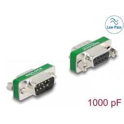 Adaptor serial RF/EMI Interference Suppression Filter D-Sub 9 pini T-M low-pass filter capacitive, Delock 66476
