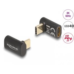 Adaptor USB4 type C T-M unghi 90 grade 8K60Hz/4K144Hz 100W/40Gb, Delock 60056