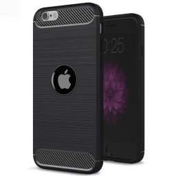 Husa Husa pentru iPhone SE 2, SE 2020 / SE 3, SE 2022 - Techsuit Carbon Silicone - Black
