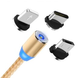 Cablu Magnetic 3 in 1 iPhone Micro Usb Tip C
