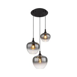 Lustră pe cablu MAXY 3xE27/40W/230V negru Globo 15548-3H