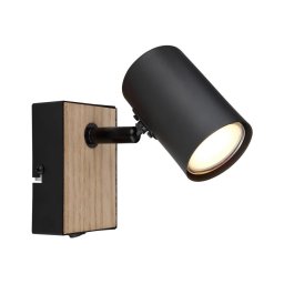 Globo 57911-1BW - Aplica spot de perete ROBBY 1xGU10/25W/230V negru/maro