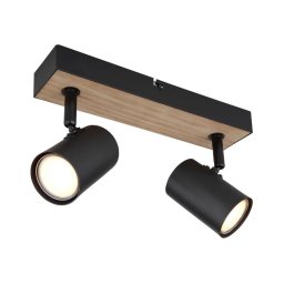 Spot ROBBY 2xGU10/35W/230V negru/maro Globo 57911-2BW
