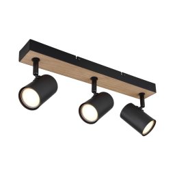 Spot ROBBY 3xGU10/35W/230V negru/maro Globo 57911-3BW