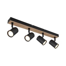 Spot ROBBY 4xGU10/35W/230V negru/maro Globo 57911-4BW
