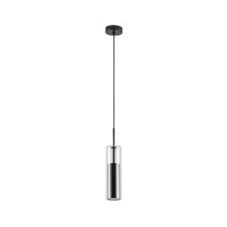 Lustră pe cablu KALEVI 1xGU10/50W/230V transparent/negru Rabalux 72047