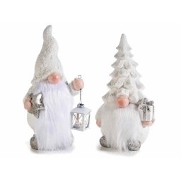Set 2 figurine Mos Craciun polirasina 25x16.5x46 cm, 23x18x41 cm