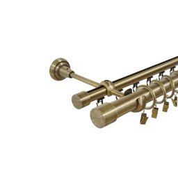 Galerie dubla capacel , teava neteda si profil,grosime 25 si 19mm, aur antic