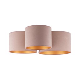 Duolla - Plafonieră ROLLER TRIO 3xE27/60W/230V maro