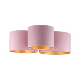 Duolla - Plafonieră ROLLER TRIO 3xE27/60W/230V roz