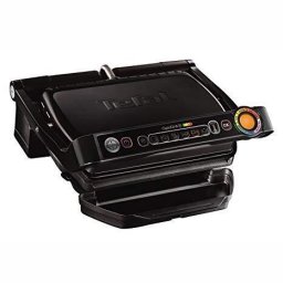 Gratar electric Grill electric Tefal OptiGrill+ GC 7148 2000W, 6 programe automate de gatit, Senzor automat pentru gatit, Placi detasabile, Negru