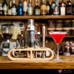 Set cadou Cocktail Shaker Mixology cu 11 accesorii 750ml Argintiu