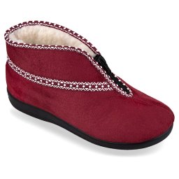 Ghete de casa, imblanite lana, dama, OrtoMed 803-T70 bordo