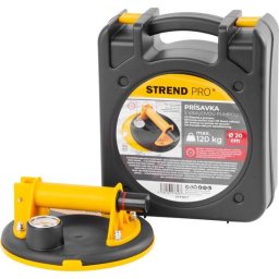 Ventuza pentru transport si montat parbrize, geamuri, placi marmura, granit, Strend Pro, cu manometru, 1 brat, max 120 kg, 20 cm