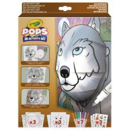 Crayola POP 3D cărți de colorat - lumea sălbatică