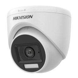Camera analog turret, 2 MP, Hikvision, IR 20 m, iluminare duală, microfon, TVI/AHD/CVI/CVBS, lentilă 2,8 mm, DS-2CE76D0T-LPFS-2,8mm