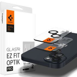 SPIGEN OPTIK.TR ”EZ FIT” CAMERA PROTECTOR 2-PACK IPHONE 14 / PLUS / 15 / PLUS BLACK