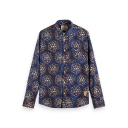 SCOTCH & SODA Cămaşă Washed Aop Poplin 172947 SC6497 night batic