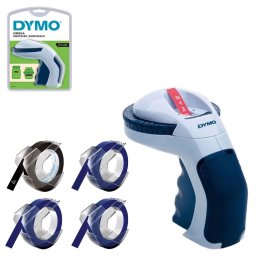 Set aparat de etichetat original DYMO Omega cu 4 role etichete 3D embosabile