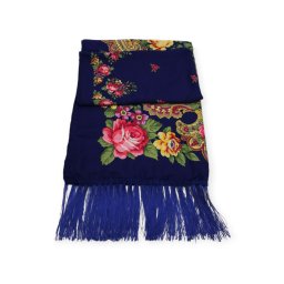 Esarfa Inflorata - Albastru Indigo