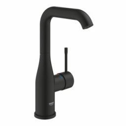 Baterie lavoar Grohe Essence New L-size, Phantom Black, negru mat