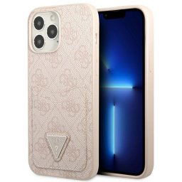 Husa Husă Guess 4G Triangle Logo Cardslot pentru iPhone 13 Pro Max, Roz
