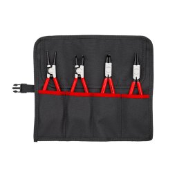 Set 4 clesti KNIPEX pentru inele de siguranta interioare si exterioare 170-180 mm, in husa rulabila din poliester, fabricat in Germania 00 19 56