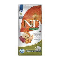 FARMINA N&D Pumpkin Duck & Cantaloupe Adult Medium & Maxi Hrana caini talie medie si mare, cu rata 12 kg