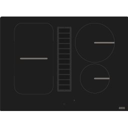 Hota de blat Franke Mythos FSM 709 HI Nero, Capacitate 630 m3/h (intensiv), Filtru aluminiu, Plita integrata inductie, 4 zone de gatit, Control touch, Latime 70 cm, Negru 340.0678.203