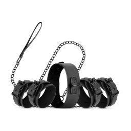 Bedroom Fantasies Total Restraint Complete Set Black