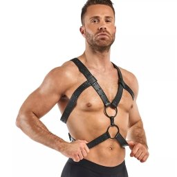 Bedroom Fantasies Rocco Bondage Harness Black