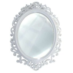 Oglinda miresei, forma ovala in stil victorian, model alb - ILIF309045