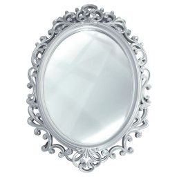 Oglinda miresei, forma ovala in stil victorian, model argintiu - ILIF309044