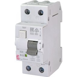 Intrerupator automat diferential RCBO KZS-2M 1P+N 32A/30mA curba B tip A Eti 002173207