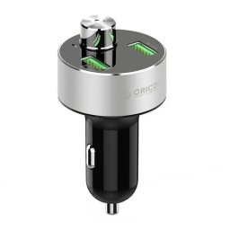 2x USB-A 15.5W Argintiu