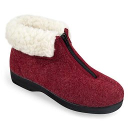 Ghete de casa, imblanite, pentru femei, Mjartan 8075-T05 bordo