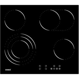 Plita PSVE-64BG10,4 Arzatoare, Latime 60 cm, Touch Control, Setari putere 9 trepte, Timer, Negru