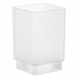 Pahar Grohe Selection Cube, alb mat