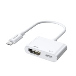 adapter Lightning (male) to digital HDMI (female) + Lightning (female) FullHD 1080p 60Hz white (S-H141 white) adapter
