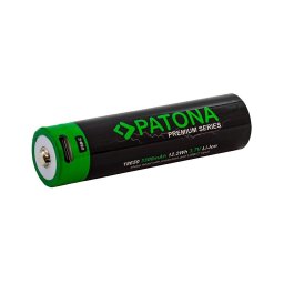 Baterie 18650 Li-lon 3350mAh PREMIUM 3,7V cu încărcare USB-C PATONA