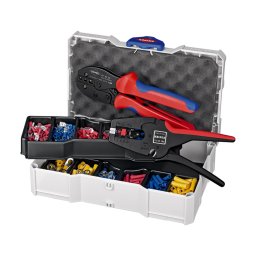 Trusa KNIPEX pentru dezizolare si sertizare conectori electrici, Multistrip si PreciForce, servieta T-Loc, fabricata in Germania 97 90 22