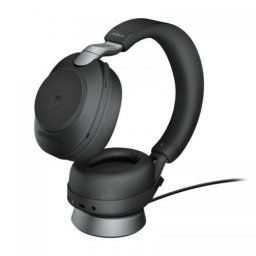 Casti cu microfon Jabra Evolve2 85, Link380a MS Stereo Stand, Bluetooth/3.5mm jack/USB-C, Negru